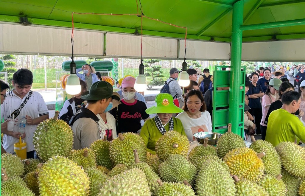 Đông nghịt du khách mua sắm tại Lễ hội trái cây Nam Bộ