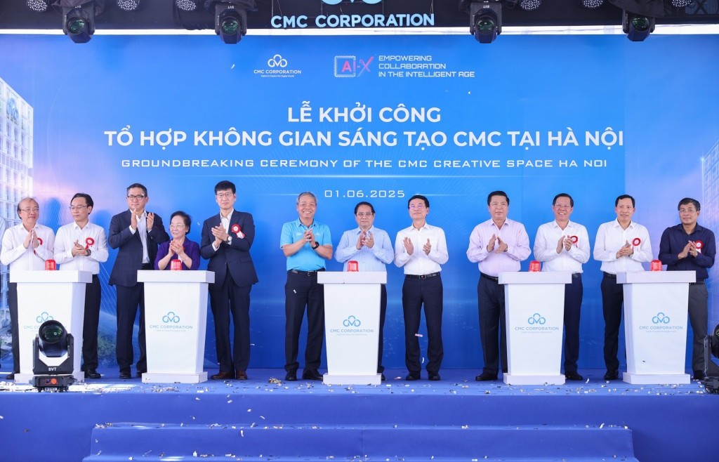 Thủ tướng Phạm Minh Chính dự lễ khởi công Tổ hợp không gian sáng tạo CMC
