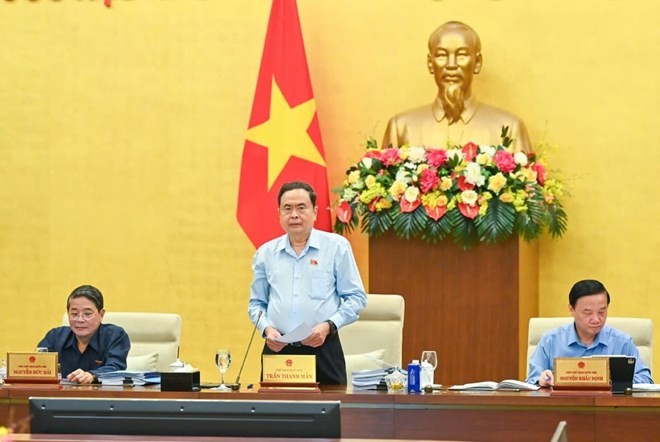 Chủ tịch Quốc hội Trần Thanh Mẫn phát biểu khai mạc phiên họp.