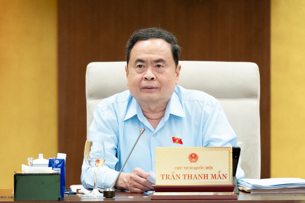 Chủ tịch Quốc hội Trần Thanh Mẫn phát biểu tại phiên họp