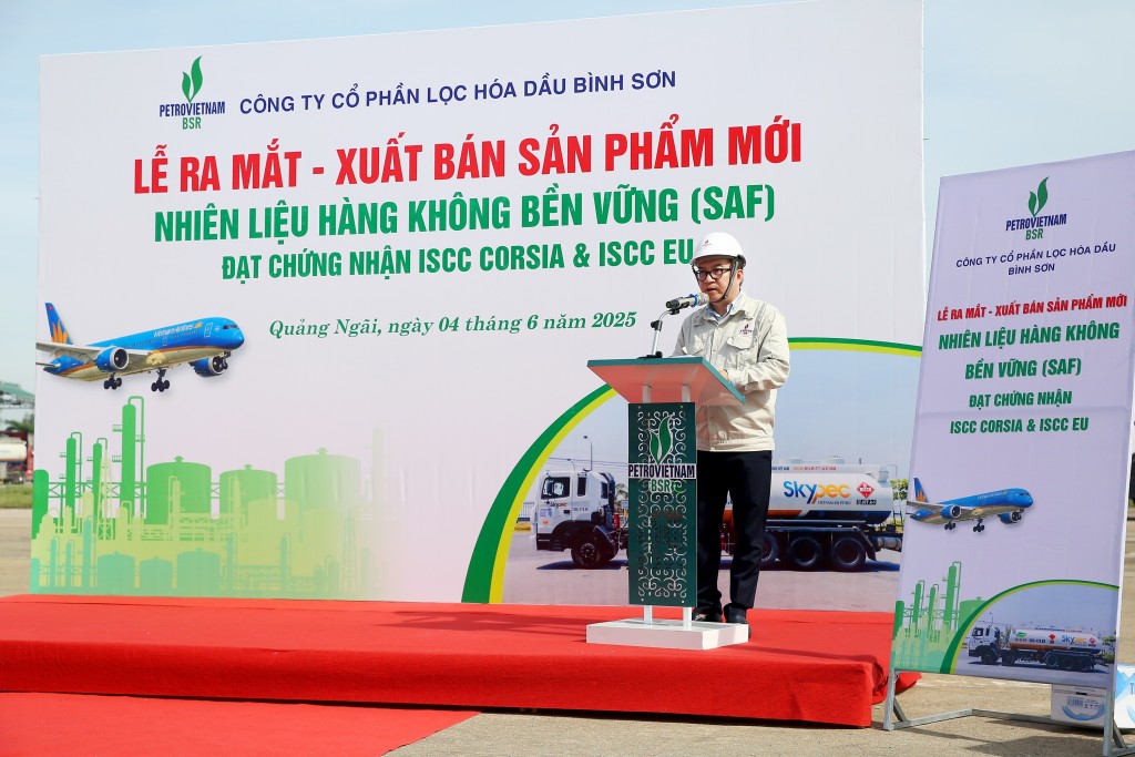 BSR xuất bán lô sản phẩm mới Nhiên liệu hàng không bền vững (SAF)