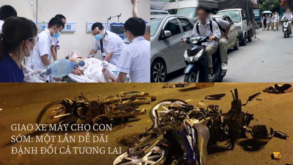 Giao xe máy cho con sớm: Một lần dễ dãi đánh đổi cả tương lai