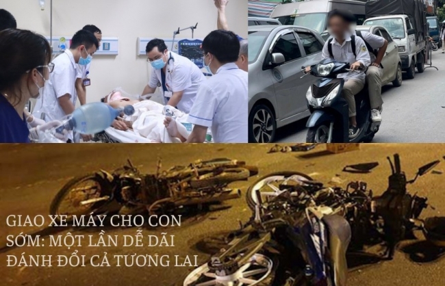 Giao xe máy cho con sớm: Một lần dễ dãi đánh đổi tương lai