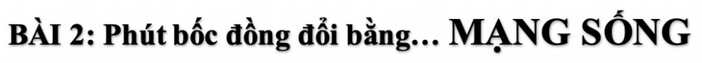 Bài 2: Phút bốc đồng đổi bằng… mạng sống