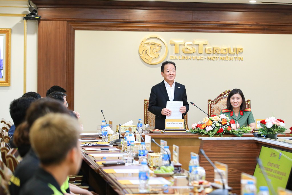 Ông Đỗ Quang Hiển, Nhà sáng lập, Chủ tịch Điều hành Tập đoàn T&T Group phát biểu tại sự kiện