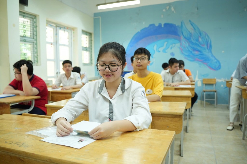 Thí sinh tham dự kỳ thi vào lớp 10 năm học 2025 - 2026. Ảnh: Phạm Mạnh