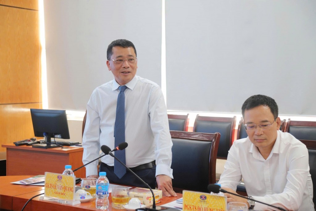 GS.TS. Lê Văn Quảng - Giám đốc Bệnh viện K phát biểu tại lễ ký kết