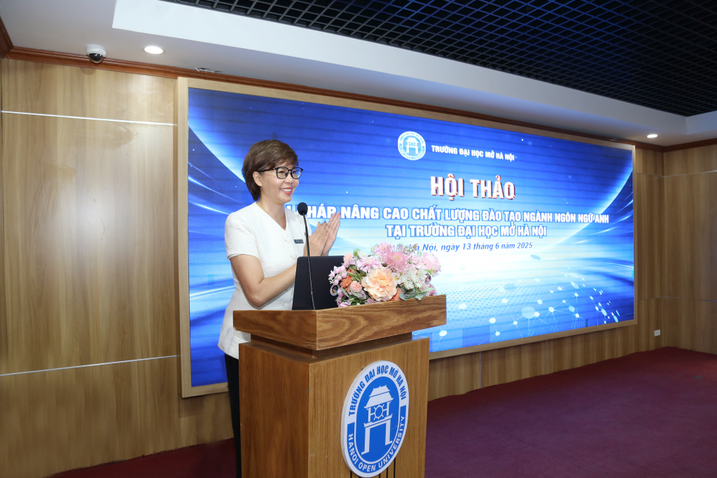 TS. Nguyễn Minh Phương, Phó Hiệu trưởng Trường Đại học Mở Hà Nội tại chương trình