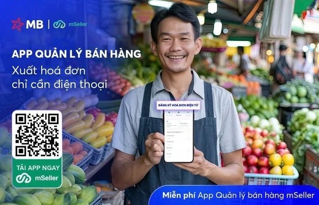 MB tặng app quản lý bán hàng, xuất hóa đơn điện tử cho hộ kinh doanh