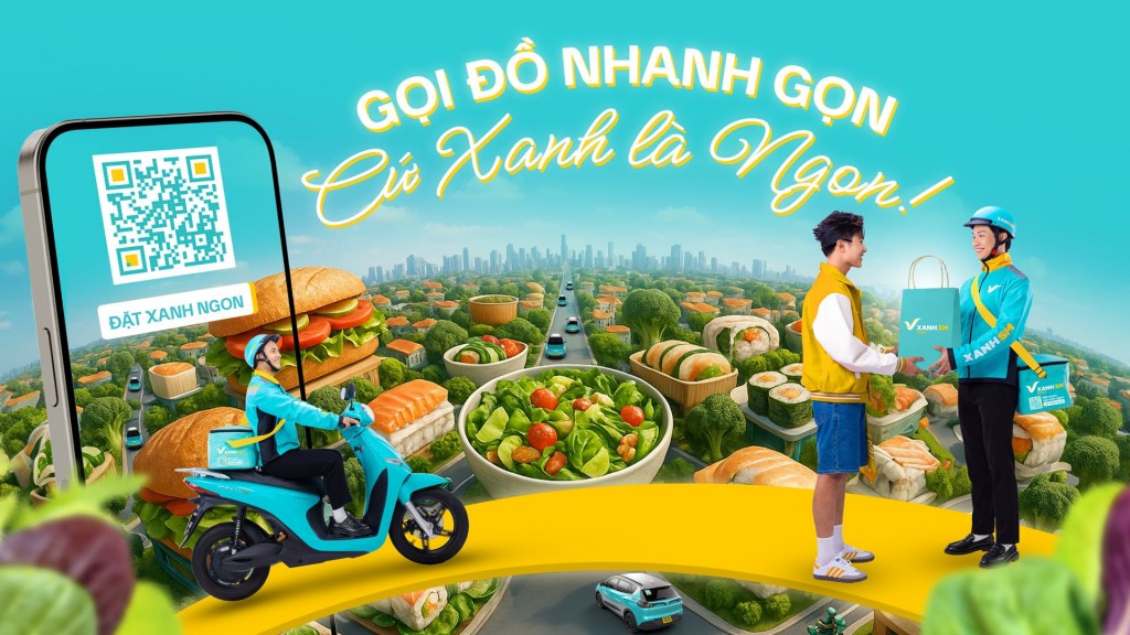 Xanh SM chính thức ra mắt dịch vụ giao đồ ăn Xanh SM Ngon