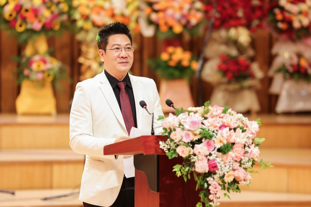 TS, NSND Đỗ Quốc Hưng phát biểu tại buổi lễ