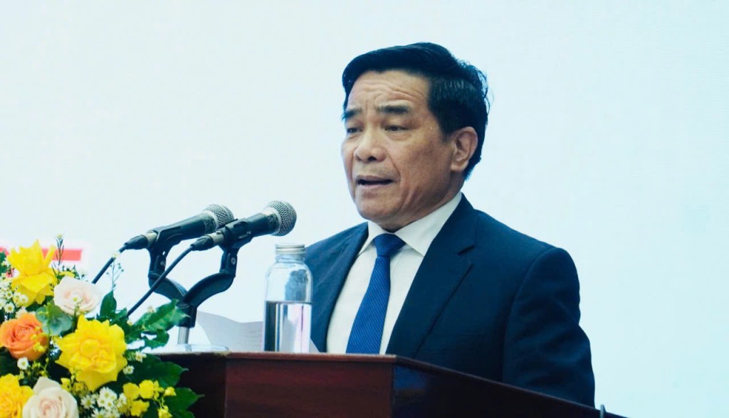Chủ tịch UBND tỉnh Quảng Nam Lê Văn Dũng phát biểu tại buổi lễ.