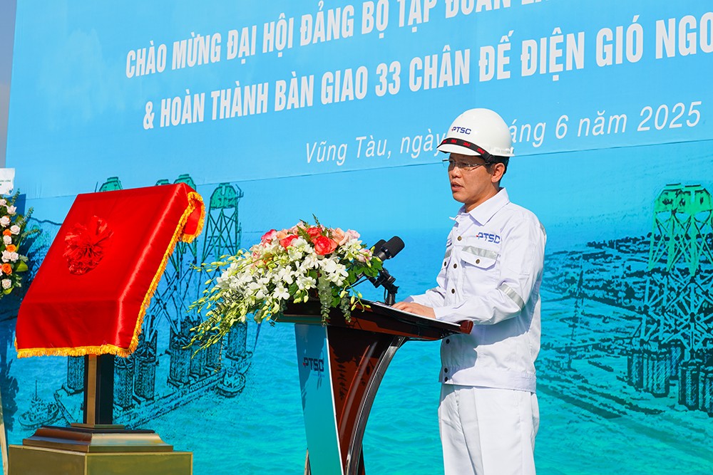 Đồng chí Trần Hồ Bắc – Tổng Giám đốc PTSC: Đây là dự án có ý nghĩa đặc biệt quan trọng, lần đầu tiên một doanh nghiệp Việt Nam thắng thầu và chế tạo chân đế điện gió quy mô lớn để xuất khẩu ra thế giới.