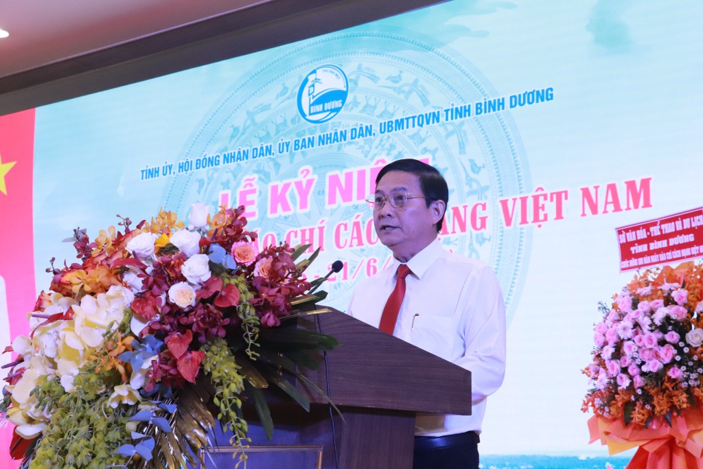 Ông Nguyễn Văn Lộc, Chủ tịch HĐND tỉnh Bình Dương gửi lời tri ân tới các cơ quan báo chí 