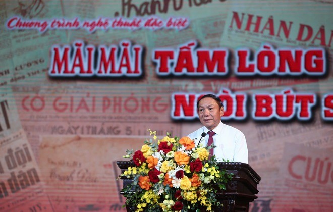 Bộ trưởng Bộ Văn hóa, Thể thao và Du lịch Nguyễn Văn Hùng phát biểu. (Ảnh: Nam Nguyễn/Vietnam+)