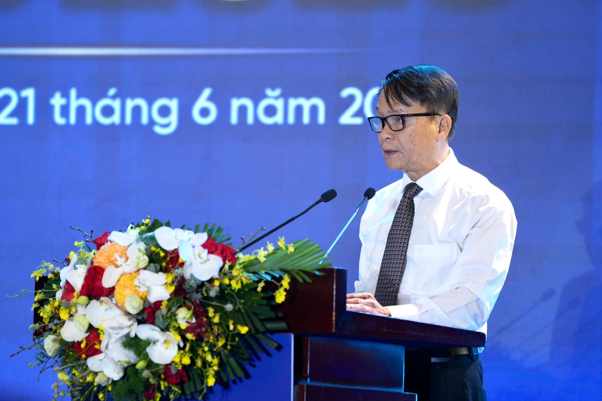 Phó Chủ tịch Thường trực Hội Nhà báo Việt Nam Nguyễn Đức Lợi - Trưởng Ban Tổ chức Hội báo toàn quốc 2025 phát biểu Bế mạc.