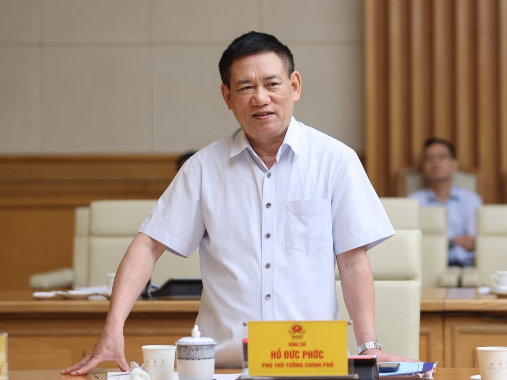 Phó Thủ tướng Hồ Đức Phớc phát biểu tại phiên họp - Ảnh: VGP/Nhật Bắc