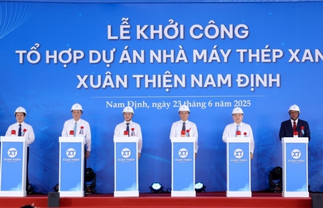 Phó Thủ tướng Lê Thành Long ấn nút khởi công Tổ hợp Thép xanh gần 100.000 tỷ đồng