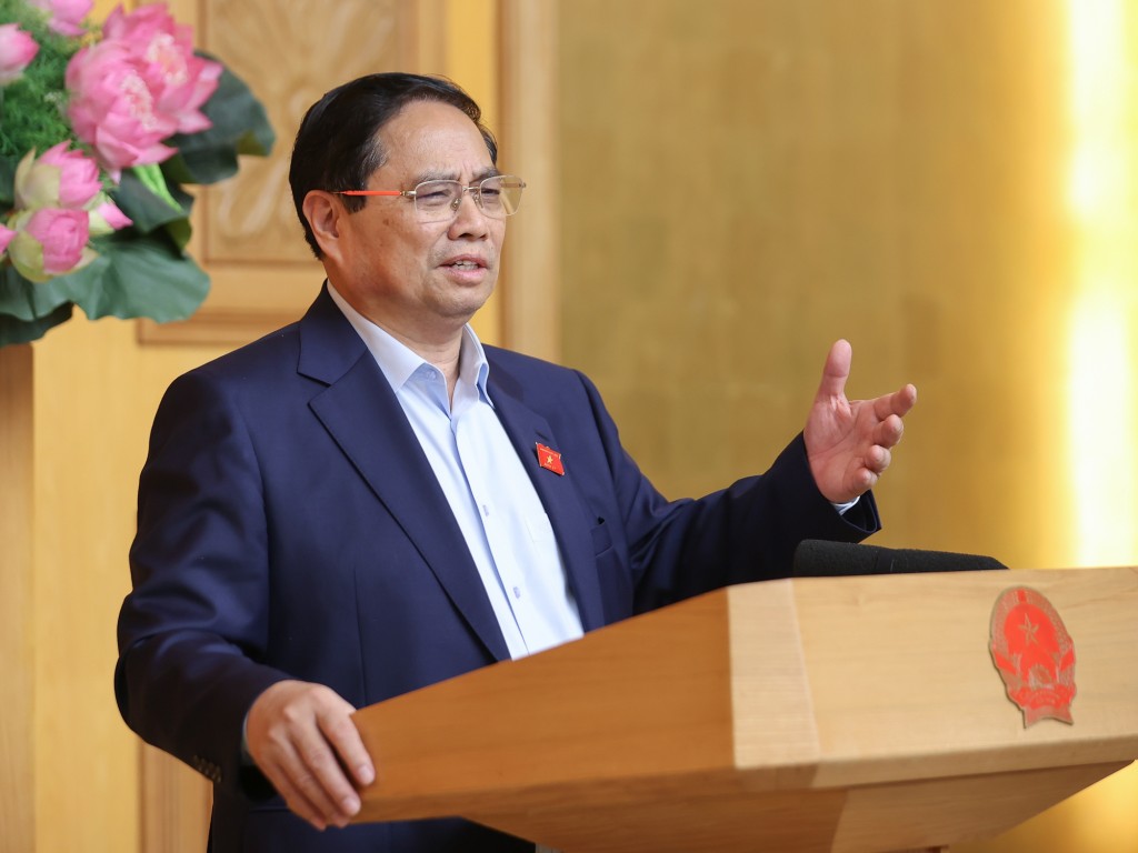 Thủ tướng Phạm Minh Chính cho rằng, Triển lãm phải khắc họa được quá trình bảo vệ và xây dựng đất nước trong 80 năm - Ảnh: VGP/Nhật Bắc