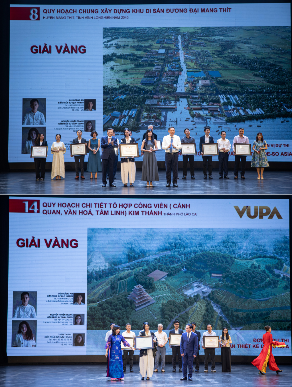 Hai đồ án do T&T Group tài trợ kinh phí lập ý tưởng/đồ án quy hoạch cũng đã được vinh danh giải Vàng.