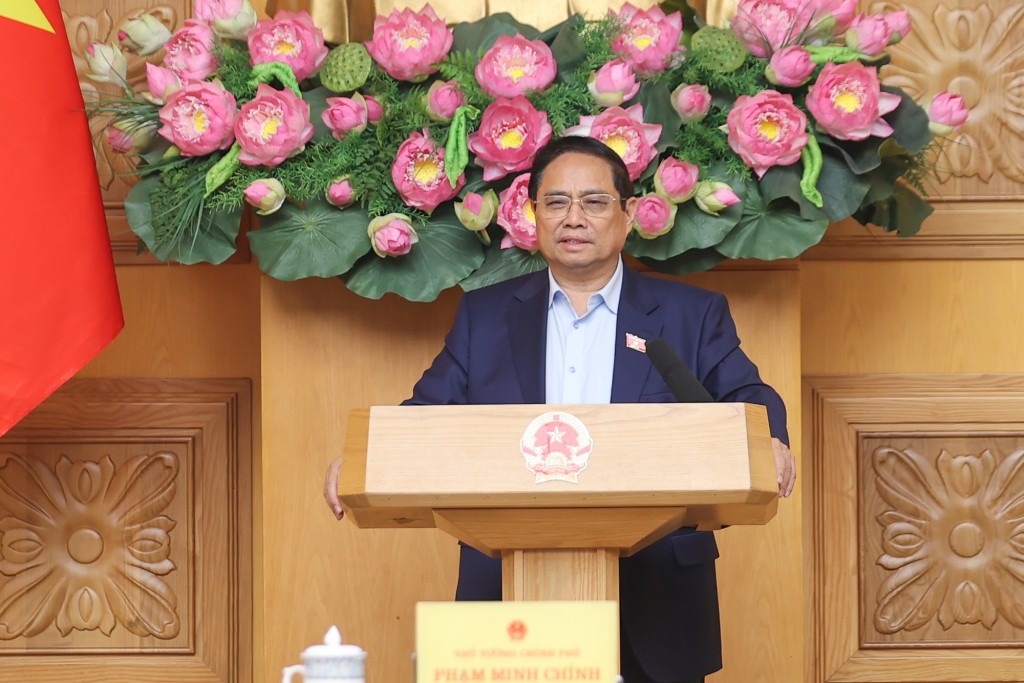 Thủ tướng Phạm Minh Chính: Kiên định mục tiêu, giữ vững bản lĩnh, ứng phó linh hoạt, kịp thời, hiệu quả với tình hình - Ảnh: VGP/Nhật Bắc
