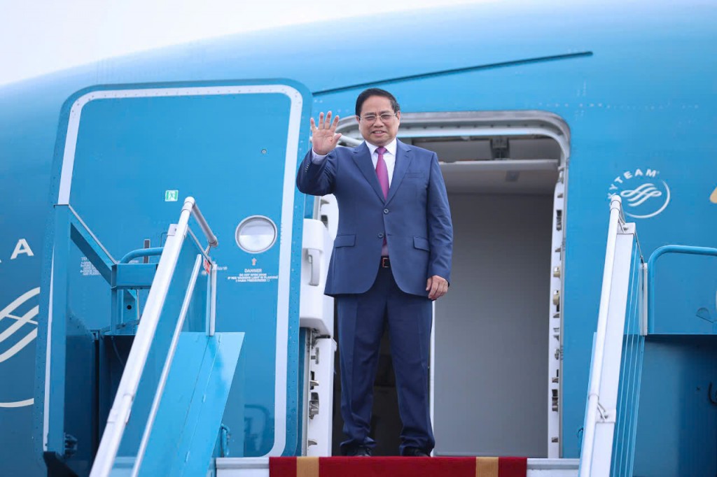 Thủ tướng Phạm Minh Chính lên đường dự Hội nghị WEF 16 Thiên Tân và làm việc tại Trung Quốc - Ảnh: VGP/Nhật Bắc