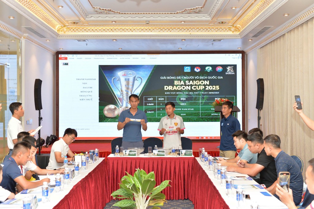 Giải bóng đá 7 người Bia Saigon Dragon Cup 2025 lần đầu khởi tranh ở Hải Phòng