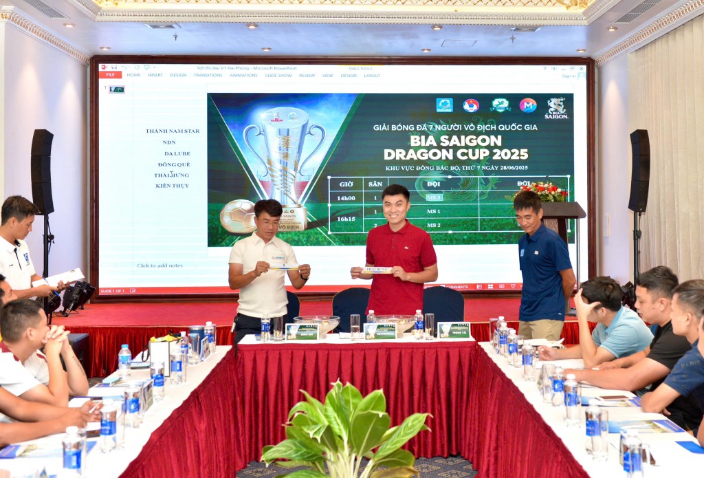 Giải bóng đá 7 người Bia Saigon Dragon Cup 2025 lần đầu khởi tranh ở Hải Phòng