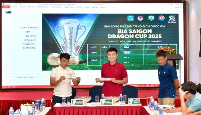 Giải bóng đá 7 người Bia Saigon Dragon Cup 2025 lần đầu khởi tranh ở Hải Phòng