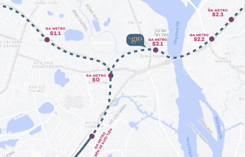 The Gió Riverside được “săn đón” nhờ tiếp giáp 2 tuyến Metro Bình Dương, Đồng Nai