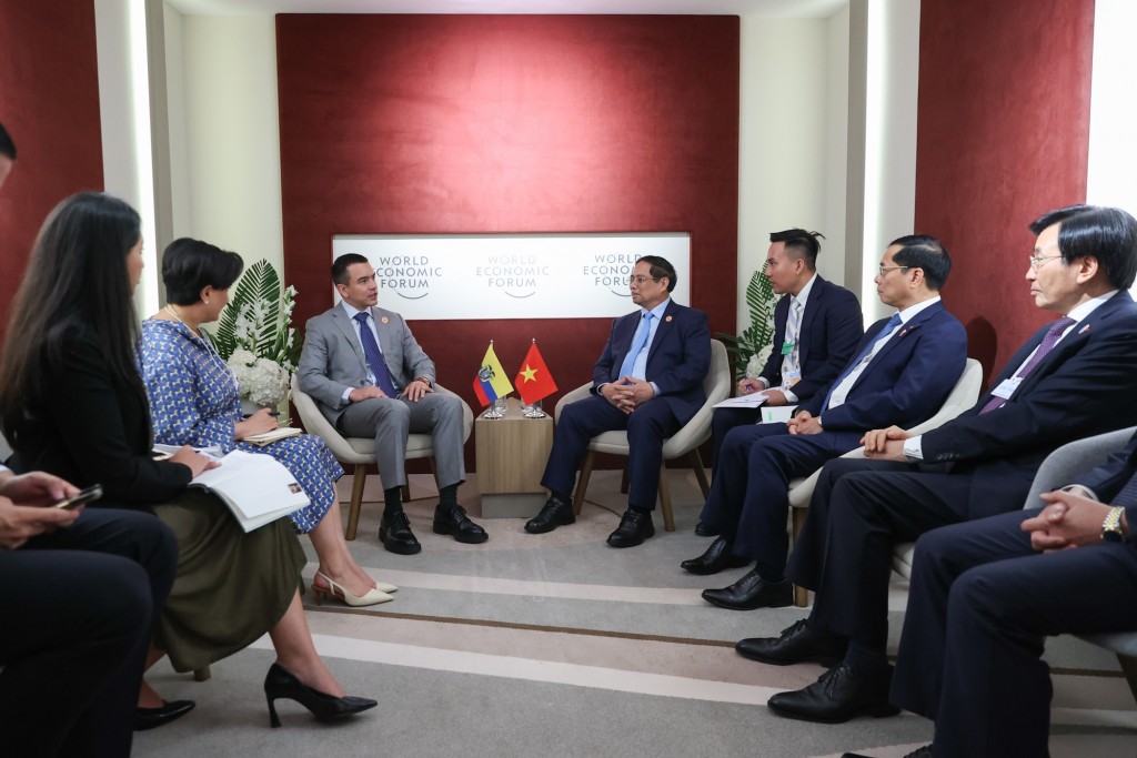 Tổng thống Daniel Noboa khẳng định, Việt Nam là đối tác quan trọng của Ecuador; nhấn mạnh Ecuador rất ngưỡng mộ năng lực sản xuất nông nghiệp và giáo dục STEM của Việt Nam - Ảnh: VGP/Nhật Bắc