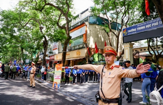 Siết an ninh trật tự, an toàn giao thông phục vụ các điểm thi