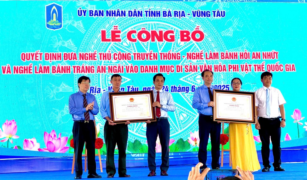 Bà Rịa - Vũng Tàu đón nhận thêm 2 di sản văn hóa