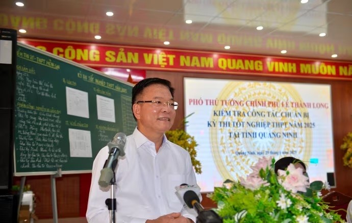 Phó Thủ tướng Chính phủ Lê Thành Long biểu dương công tác chuẩn bị cho kỳ thi tốt nghiệp THPT đã được tỉnh Quảng Ninh triển khai một cách bài bản