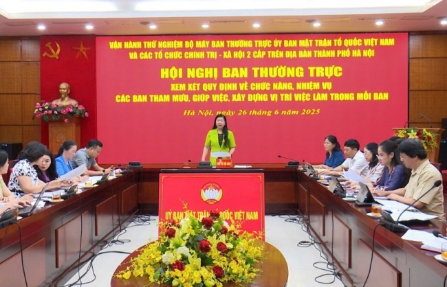 Hà Nội vận hành thử nghiệm bộ máy Mặt trận hai cấp