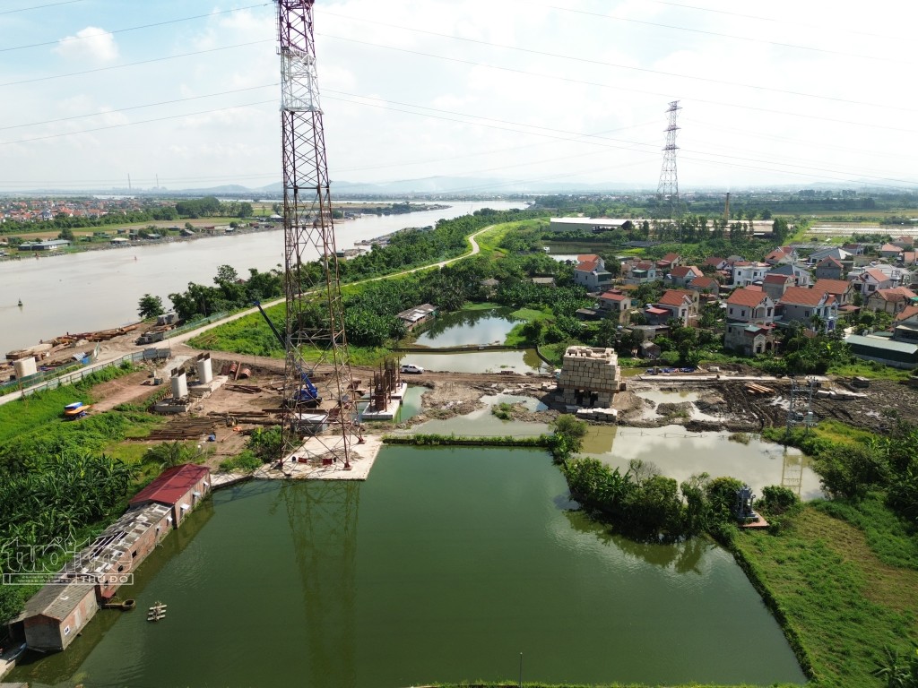 Toàn cảnh dự án cầu Kênh Vàng nối hai tỉnh Bắc Ninh, Hải Dương