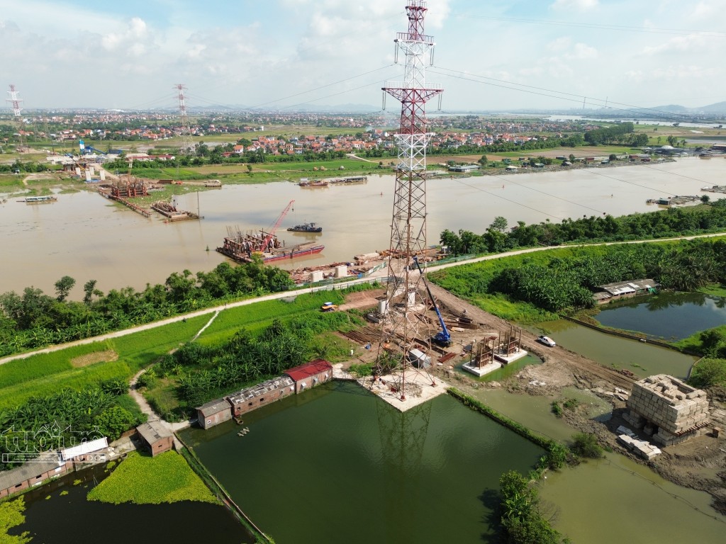 Toàn cảnh dự án cầu Kênh Vàng nối hai tỉnh Bắc Ninh, Hải Dương