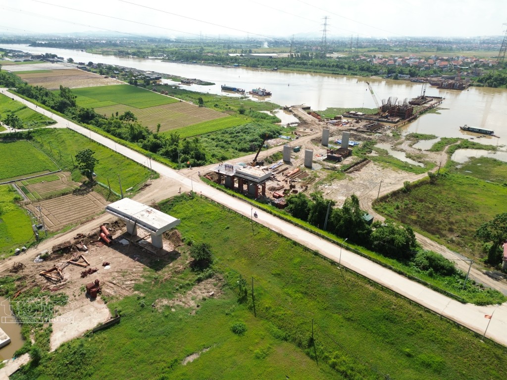 Toàn cảnh dự án cầu Kênh Vàng nối hai tỉnh Bắc Ninh, Hải Dương