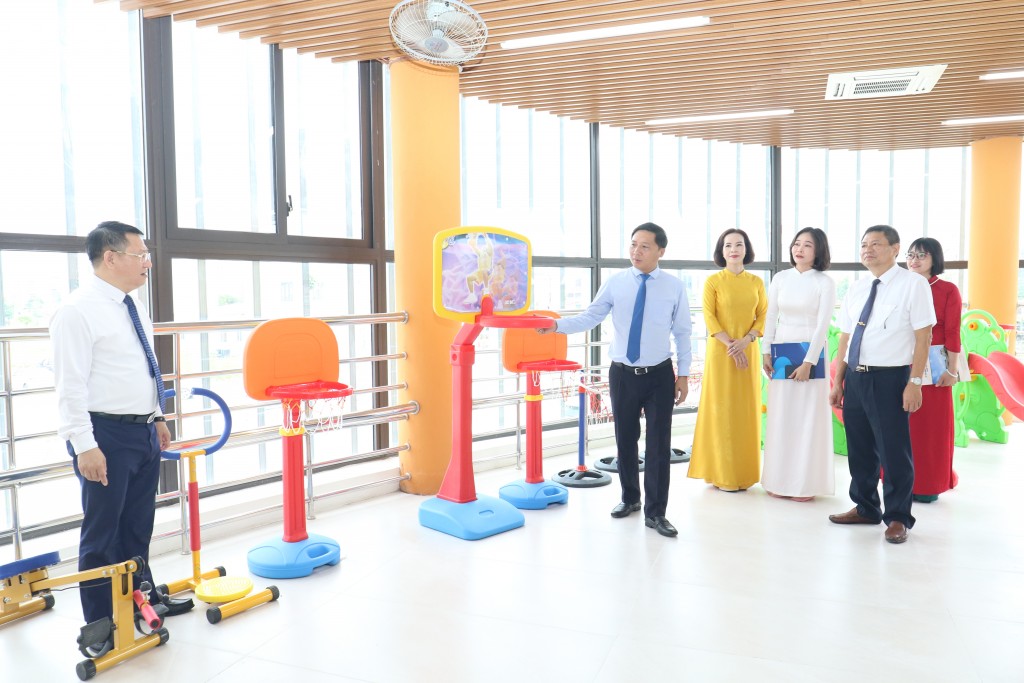 Trường Mầm non Văn Khê A được đầu tư đồng bộ, hiện đại, đáp ứng yêu cầu nuôi dạy trẻ trong kỷ nguyên mới