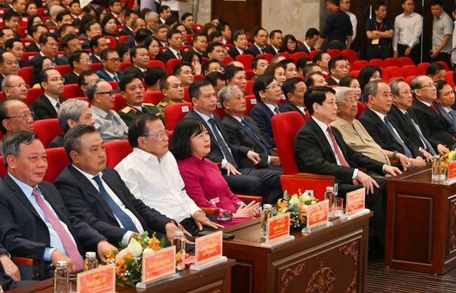 Chủ tịch nước Lương Cường dự Lễ công bố sắp xếp đơn vị hành chính tại Hà Nội