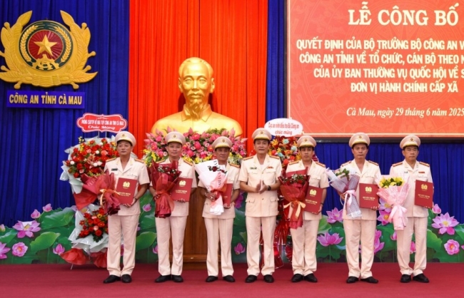 Công an Cà Mau kiện toàn nhân sự, giữ ổn định cơ sở