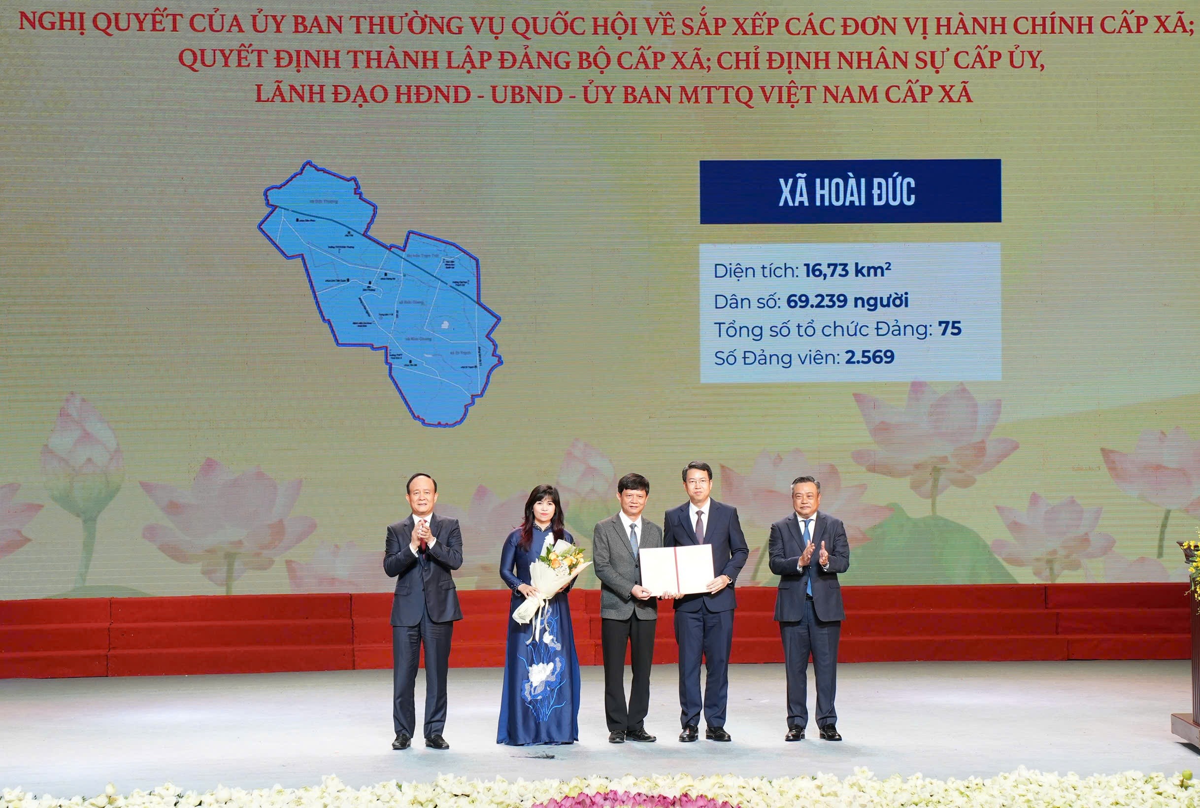 Công bố Bí thư, Chủ tịch UBND xã Hoài Đức