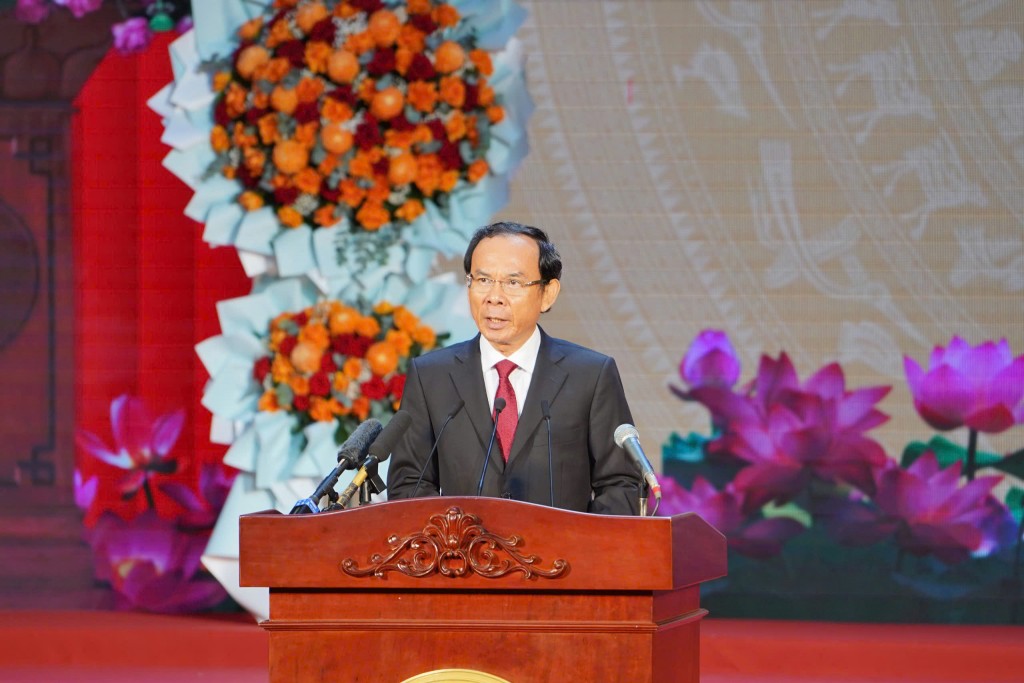 Uỷ viên Bộ Chính trị, Bí thư Thành uỷ TP Hồ Chí Minh phát biểu