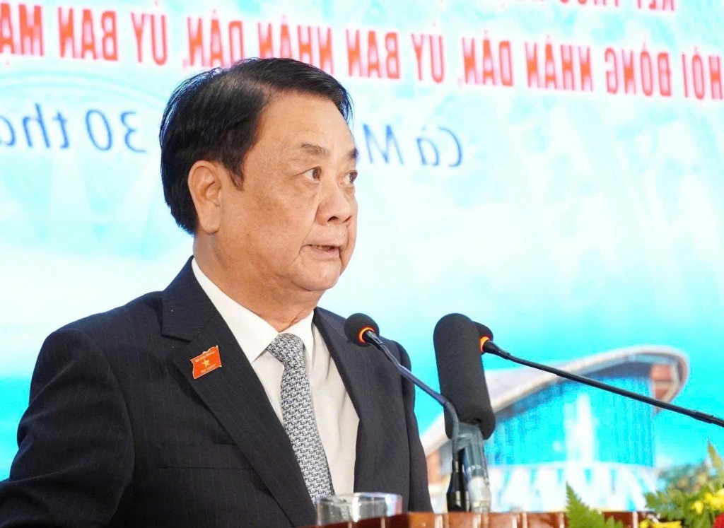 Phó Chủ tịch Quốc hội Lê Minh Hoan phát biểu tại buổi lễ.