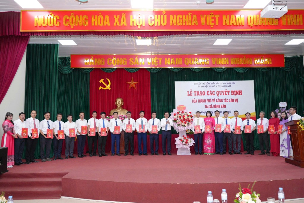 Ban chấp hành, Ban Thường vụ, Bí thư, Phó Bí thư và uỷ ban kiểm tra Đảng uỷ xã Hồng Vân nhiệm kỳ 2025 -2030