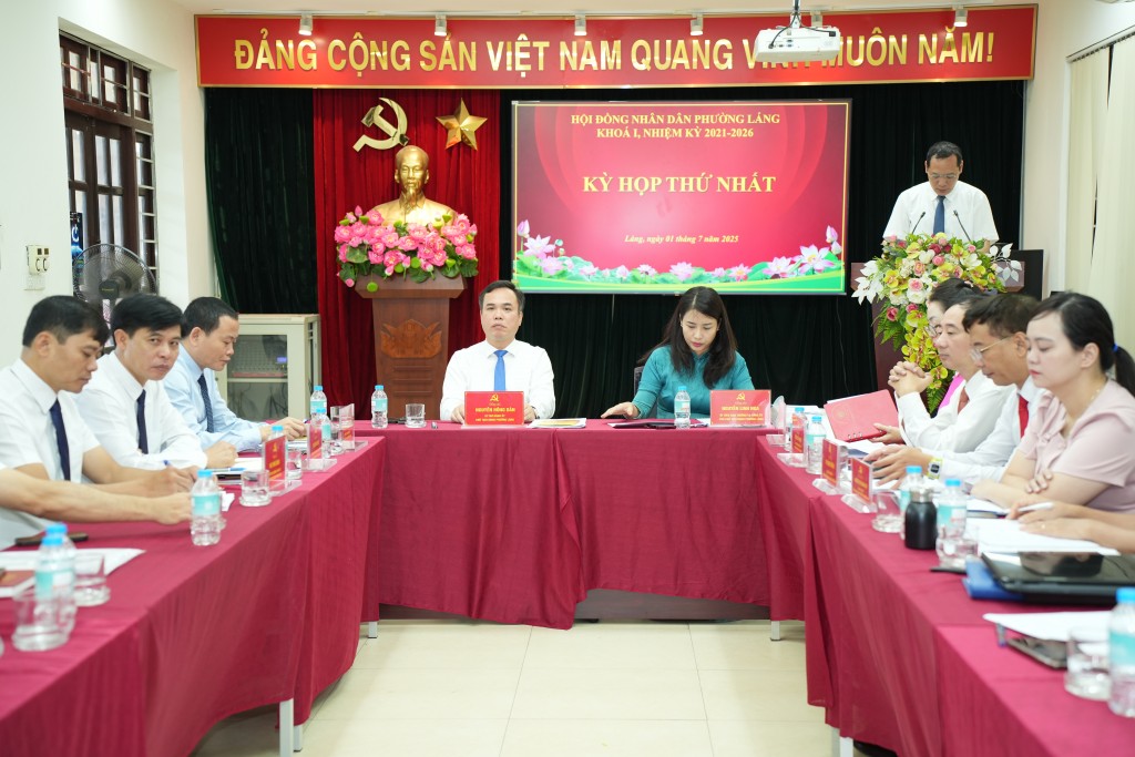 Toàn cảnh Kỳ họp thứ Nhất HĐND phường Láng khóa I, nhiệm kỳ 2021 - 2026