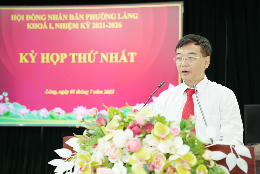 Ông Vũ Mạnh Chiến - Uỷ viên BTV, Chủ nhiệm Uỷ ban kiểm tra phường Láng