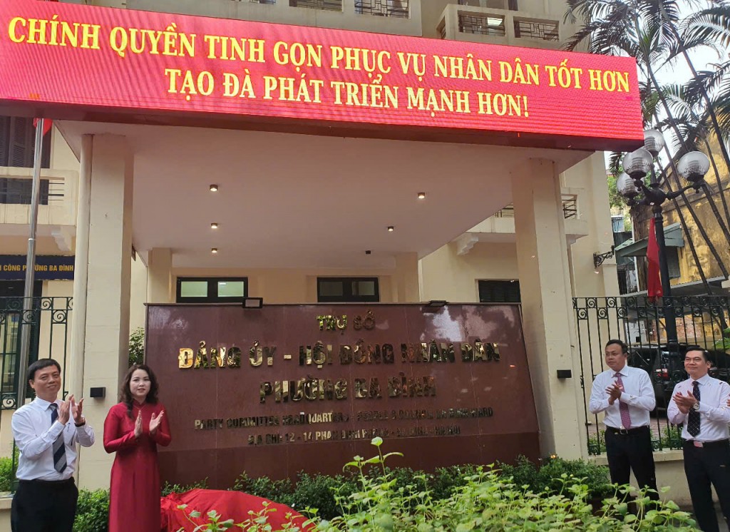 Ngày đầu vận hành chính quyền địa phương 2 cấp ở phường Ba Đình