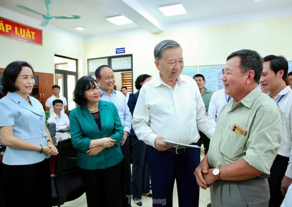 Tổng Bí thư Tô Lâm kiểm tra hoạt động của chính quyền địa phương 2 cấp ở Hà Nội