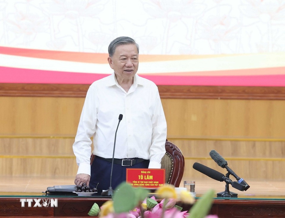 Tổng Bí thư Tô Lâm kiểm tra hoạt động của chính quyền địa phương 2 cấp ở Hà Nội
